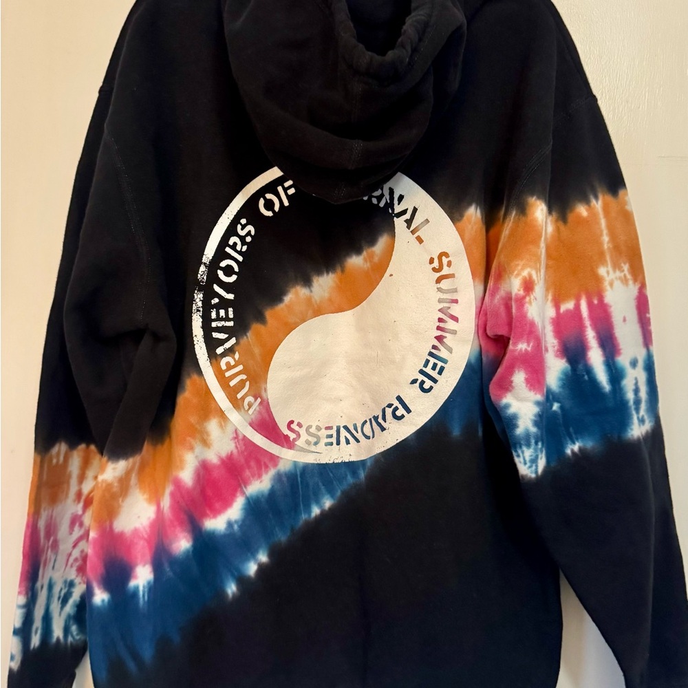Large Black Duvin Tie Dye Hoodie